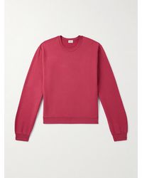 Saint Laurent - Logo-embroidered Cotton-jersey Sweatshirt - Lyst