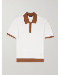 Frescobol Carioca - Vidal Open-Knit Cotton Polo Shirt - Lyst