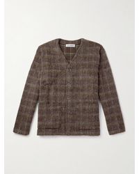 Our Legacy - Checked Brushed-knit Cardigan - Lyst
