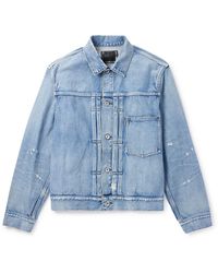 Sacai - Beyondexx Distressed Denim Jacket - Lyst