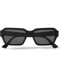 Gucci - Rectangular-Frame Recycled-Acetate And Enamelled-Tone Sunglasses - Lyst