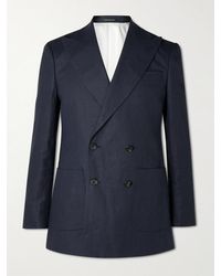 Richard James - Hyde Double-breasted Linen Suit Jacket - Lyst
