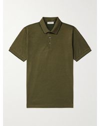 Canali - Cotton-piqué Polo Shirt - Lyst