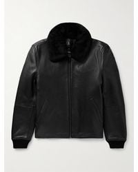 Yves Salomon - Shearling-trimmed Leather Jacket - Lyst