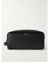 Saint Laurent - Full-Grain Leather Wash Bag - Lyst