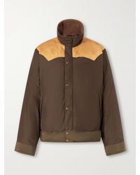 RRL - Padded Leather-Trimmed Shell Jacket - Lyst