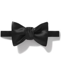 Brunello Cucinelli - Self-tie Duchesse Cotton And Silk-blend Satin Bow Tie - Lyst