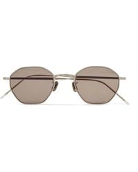 Eyevan 7285 Octagon-frame Silver-tone Sunglasses - Metallic