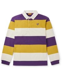 Human Made - Logo-appliquéd Striped Cotton-jersey Polo Shirt - Lyst