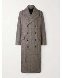 dunhill - Double-Breasted Checked Wool And Cashmere-Blend Twill Overcoat - Lyst