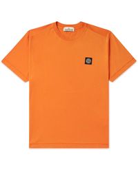 Stone Island - Logo-appliquéd Cotton-jersey T-shirt - Lyst