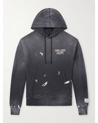 GALLERY DEPT. - Logo-Print Paint-Splattered Cotton-Jersey Hoodie - Lyst