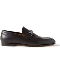 Gucci - Jordaan Horsebit-Embellished Leather Loafers - Lyst