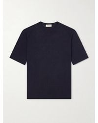 Piacenza 1733 - Silk And Linen-Blend T-Shirt - Lyst