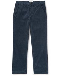 Oliver Spencer - Hudson Straight-leg Cotton-corduroy Drawstring Trousers - Lyst