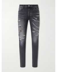 Amiri - Hollywood Skinny-fit Embellished Jeans - Lyst