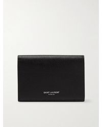 Saint Laurent - Pebble-Grain Leather Billfold Wallet - Lyst