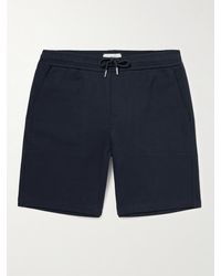 MR P. Straight-leg Organic Cotton-jersey Drawstring Shorts - Blue