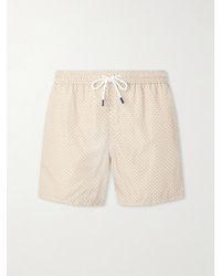 Fedeli - Madeira Straight-leg Mid-length Printed Swim Shorts - Lyst