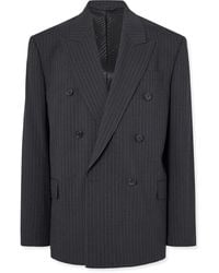 Acne Studios - Jarvel Double-breasted Pinstriped Wool-blend Suit Jacket - Lyst