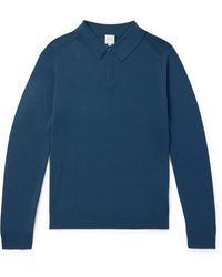Paul Smith - Logo-Embroidered Wool Polo Shirt - Lyst