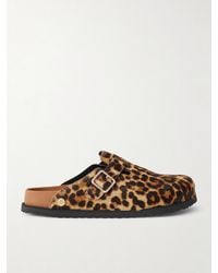 Birkenstock - Boston Leopard-print Calf Hair Clogs - Lyst