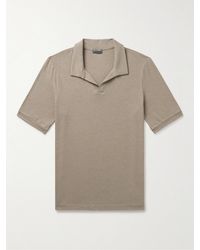 Hanro - Stretch Cotton And Linen-blend Jersey Polo Shirt - Lyst