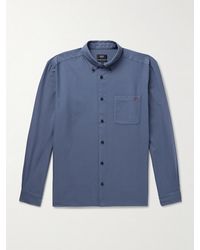 A.P.C. - Mateo Button-down Collar Logo-embroidered Cotton Shirt - Lyst