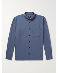 A.P.C. - Mateo Button-down Collar Logo-embroidered Cotton Shirt - Lyst