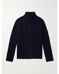 Stone Island - Ghost Waffle-Knit Virgin Wool Zip-Up Cardigan - Lyst