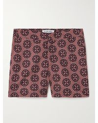 Frescobol Carioca - Shorts da mare medi slim-fit in tessuto riciclato stampato Classic - Lyst