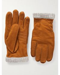 Hestra - Primaloft Fleece-lined Full-grain Leather Gloves - Lyst