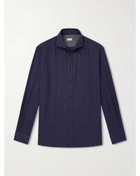 Brunello Cucinelli - Herringbone Cotton And Lyocell-Blend Shirt - Lyst