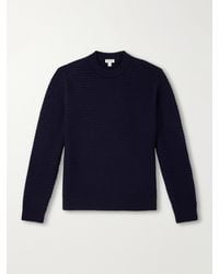 Sunspel - Merino Wool-Basketweave Sweater - Lyst