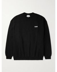 Vetements - Logo-embroidered Cotton-blend Jersey Sweatshirt - Lyst