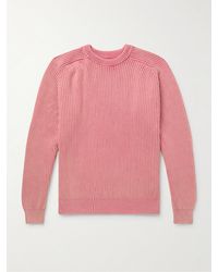 Noah - Summer Shaker Ribbed Cotton Sweater - Lyst
