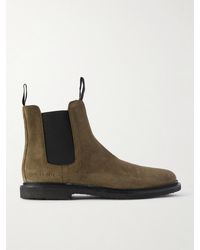 Common Projects - Waxed-suede Chelsea Boots - Lyst