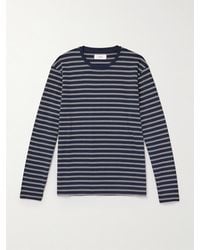 MR P. - Striped Cotton-jersey T-shirt - Lyst