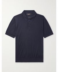 Etro - Cashmere And Silk-blend Polo Shirt - Lyst