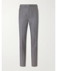 Tom Ford - Shelton Straight-Leg Wool-Twill Suit Trousers - Lyst