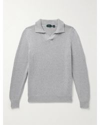 Incotex - Zanone schmal geschnittener Pullover aus Baumwolle mit Polokragen - Lyst