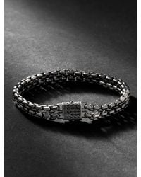 John Hardy - Industrial Double Row And Rhodium Bracelet - Lyst