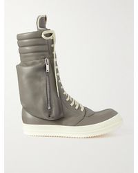 Rick Owens - Leather Knee-high Sneakers - Lyst