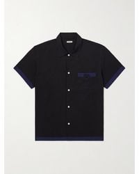 Bode - Heart Deco Appliquéd Two-Tone Cotton Shirt - Lyst