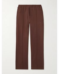 Needles - W.U. Flared Logo-Embroidered Twill Trousers - Lyst