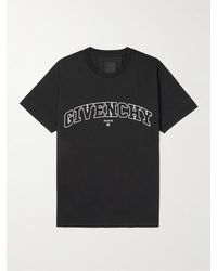 Givenchy - Logo-embroidered Cotton T-shirt - Lyst