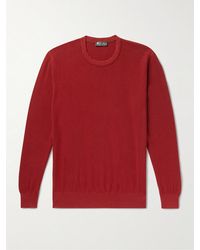 Loro Piana - Slim-Fit Cotton And Silk-Blend Sweater - Lyst