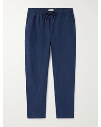 Onia - Air Straight-leg Linen And Lyocell-blend Drawstring Trousers - Lyst
