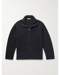 The Row - Malen Ribbed Cashmere Zip-up Cardigan - Lyst
