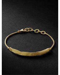 Elhanati - Palma Hammered 18-karat Recycled Gold Bracelet - Lyst